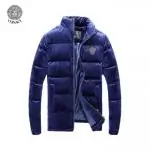 doudoune versace collection homme suede blue